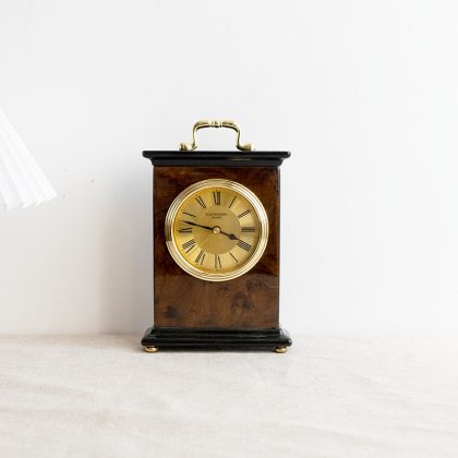 Vintage Solid Wood Baking Varnish Desk Clock